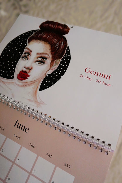 2026 Stjörnumerkja dagatal